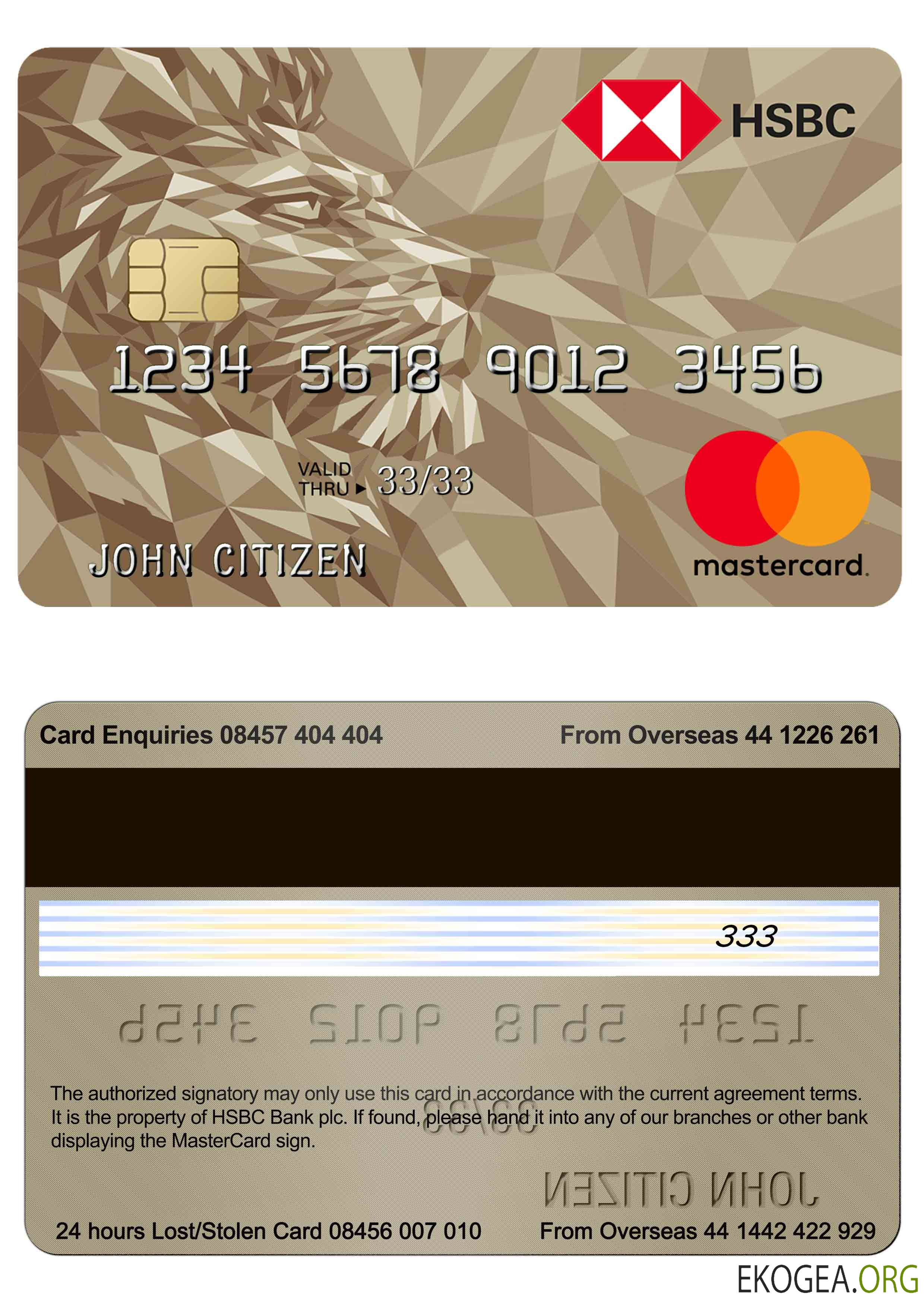Carte de crédit HSBC Gold MasterCard au Royaume Uni
